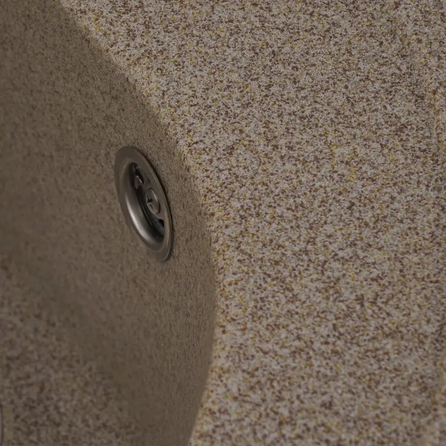 Гранитная мойка для кухни Platinum 510 LUNA матовая Карамель