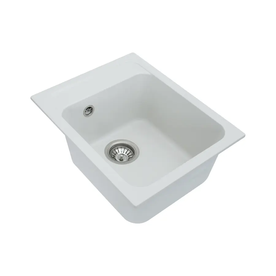 Гранітна мийка для кухні Platinum 4050 RUBY глянець Білосніжна