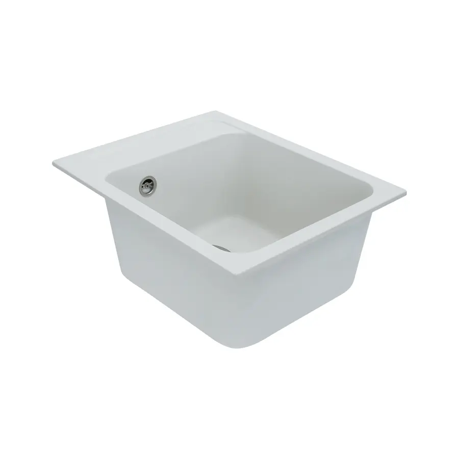 Гранітна мийка для кухні Platinum 4050 RUBY глянець Білосніжна