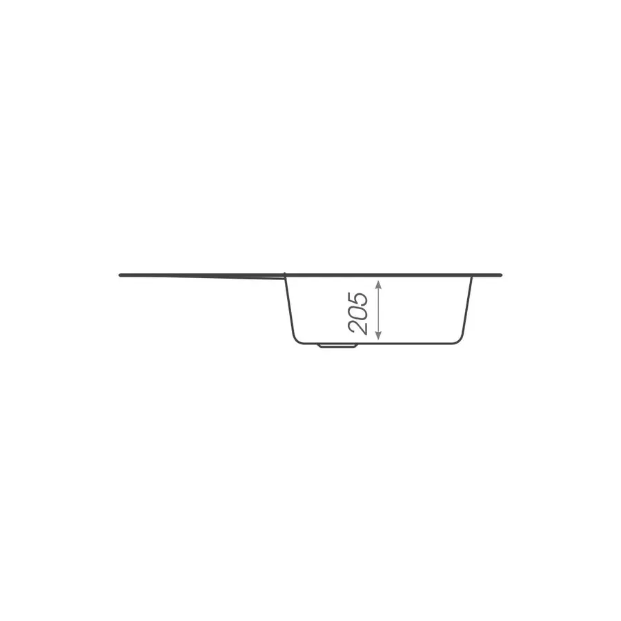 Гранітна мийка для кухні Platinum 6550 INTENSO матова Сірий мусон