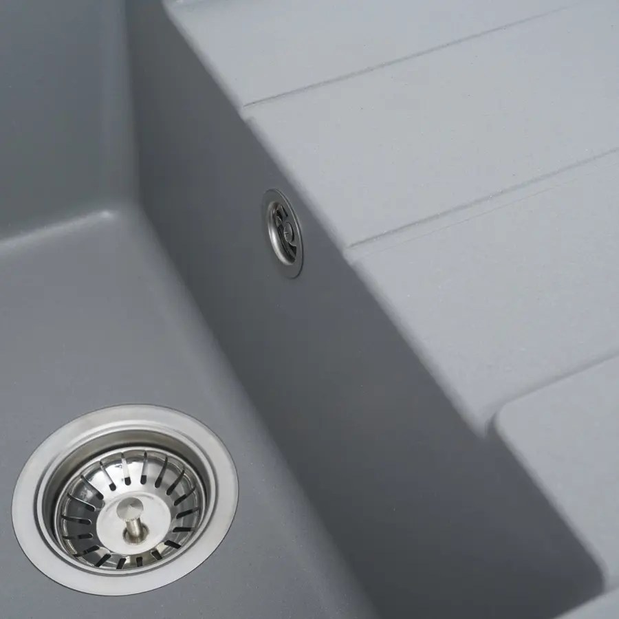 Гранітна мийка для кухні Platinum 6550 INTENSO матова Сірий мусон