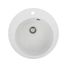 Гранітна мийка для кухні Platinum 510 YARA глянець Білосніжна