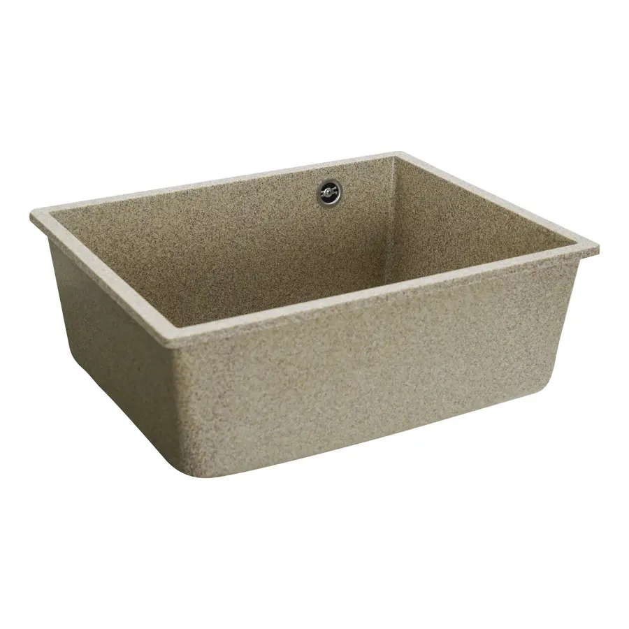 Гранітна мийка для кухні Platinum 5444 OASIS матова Карамель