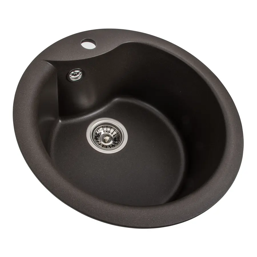 Гранитная мойка для кухни Platinum 480 TURAS матовая Темная скала