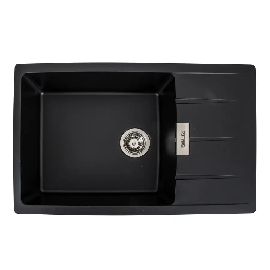 Гранітна мийка для кухні Platinum 7850 VERONA матова Темна скеля