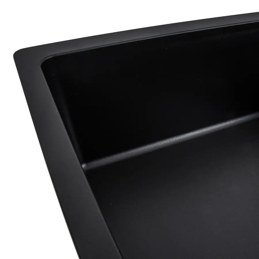 Гранітна мийка для кухні Platinum 7850 VERONA матова Темна скеля