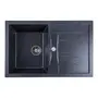 Гранітна мийка для кухні Platinum 7850 TROYA матова Графіт