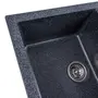 Гранітна мийка для кухні Platinum 7850 TROYA матова Графіт