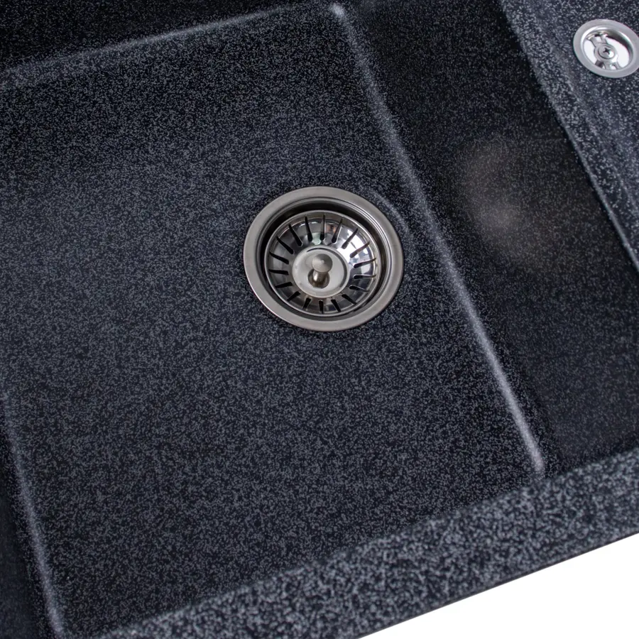 Гранітна мийка для кухні Platinum 7850 TROYA матова Графіт