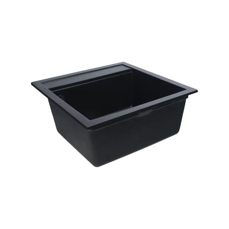 Гранітна мийка для кухні Platinum 5149 FIESTA матова Чорна GOLD