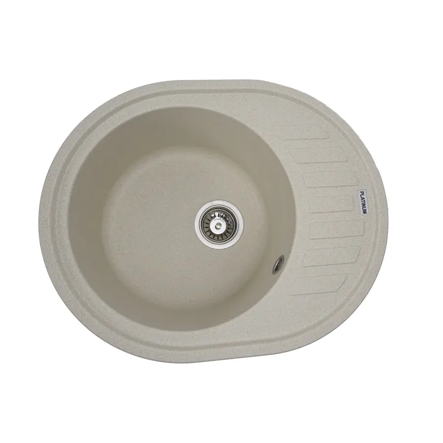 Гранітна мийка для кухні Platinum 6250 SOUL матова Пісок