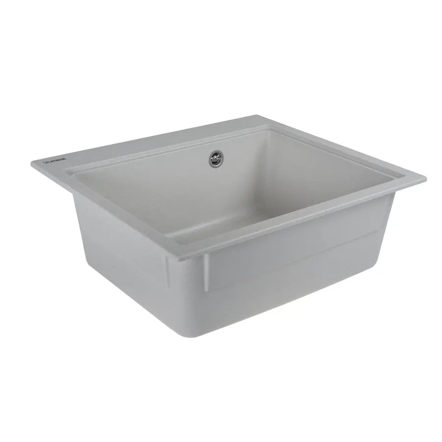 Гранітна мийка для кухні Platinum 5852 VESTA матова Біла в крапку