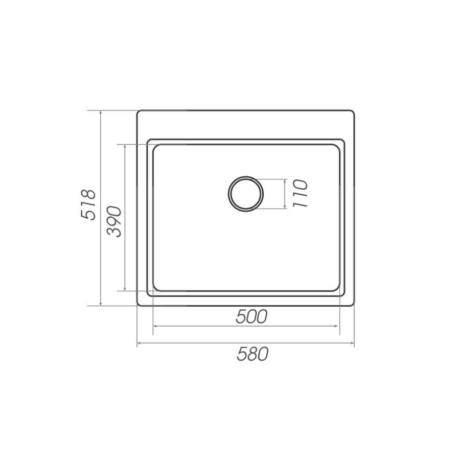 Гранітна мийка для кухні Platinum 5852 VESTA матова Біла в крапку