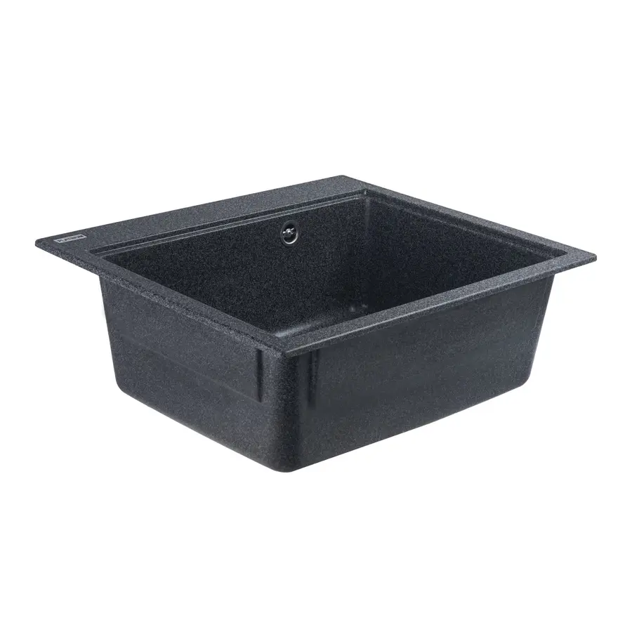 Гранітна мийка для кухні Platinum 5852 VESTA матова Графіт