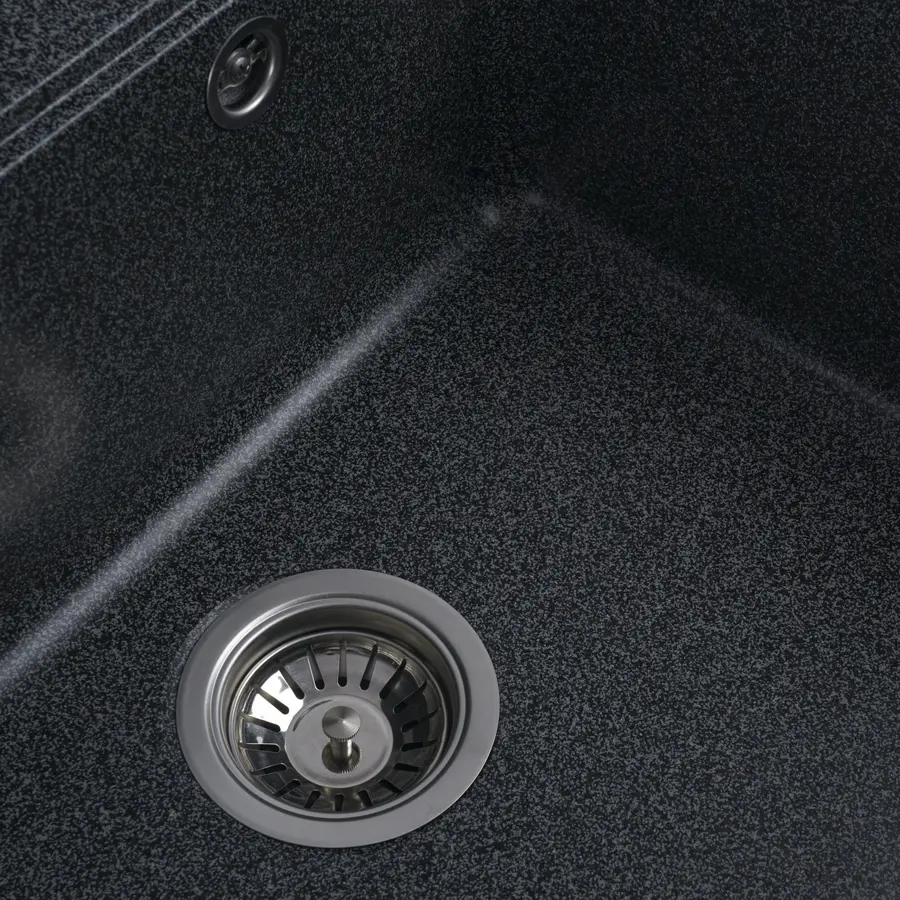 Гранітна мийка для кухні Platinum 5852 VESTA матова Графіт