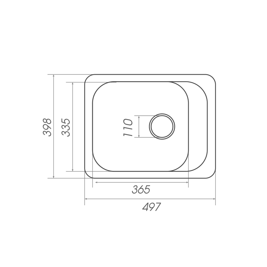 Гранітна мийка для кухні Platinum 4050 KORRADO матова Топаз