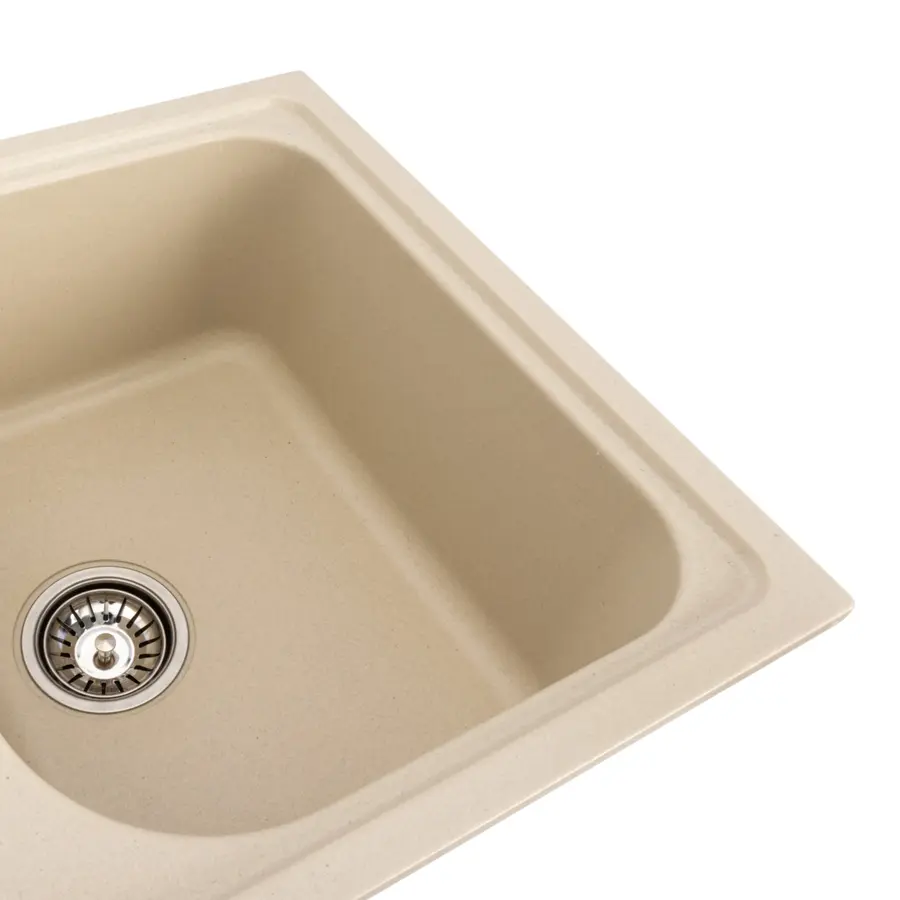 Гранітна мийка для кухні Platinum 7950 Equatoria глянець Айворі