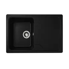 Гранітна мийка для кухні Platinum 7850 CAMELIA глянец Чорна