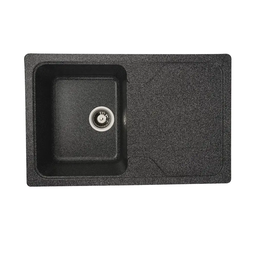 Гранітна мийка для кухні Platinum 7850 CAMELIA глянец Графіт