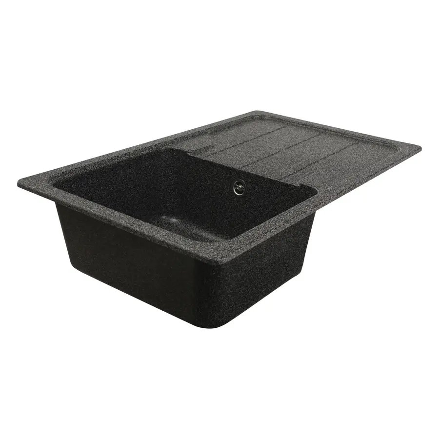 Гранітна мийка для кухні Platinum 7850 CAMELIA глянец Графіт