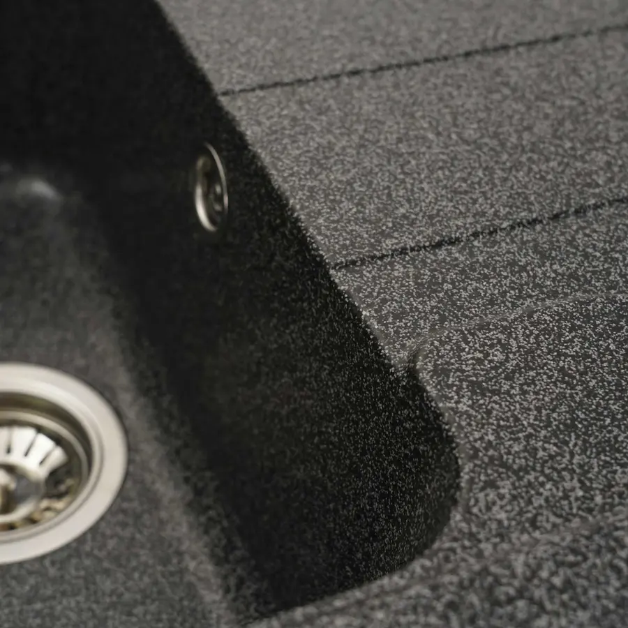 Гранітна мийка для кухні Platinum 7850 CAMELIA глянец Графіт