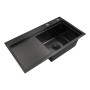 Кухонна мийка Platinum Handmade PVD 780х430х220 R чорна (товщина 3,0/1,5 мм корзина та дозатор в комплекті)
