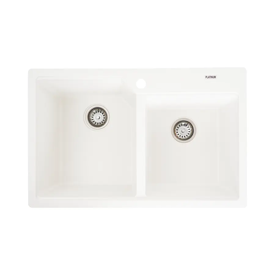 Гранітна мийка для кухні Platinum 7850 HARMONY матова Білосніжна