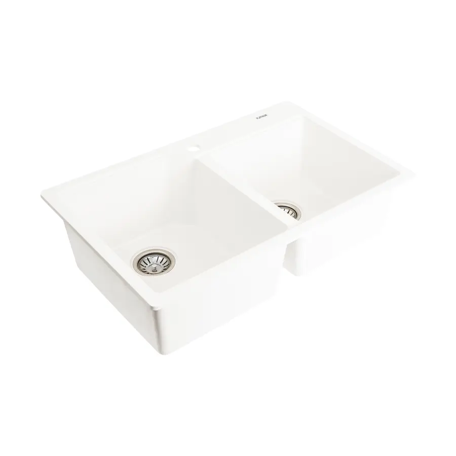 Гранітна мийка для кухні Platinum 7850 HARMONY матова Білосніжна