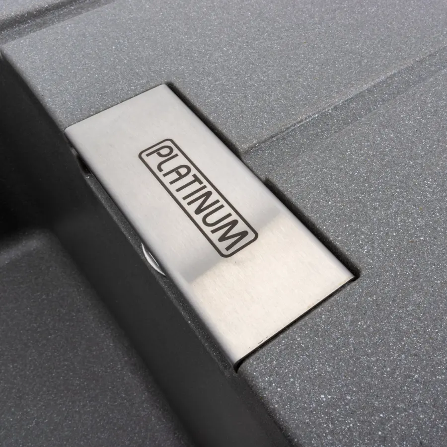 Гранітна мийка для кухні Platinum 7850 ROMA матова Сірий мусон