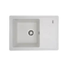 Гранітна мийка для кухні Platinum 6243 LIANA матова Біла