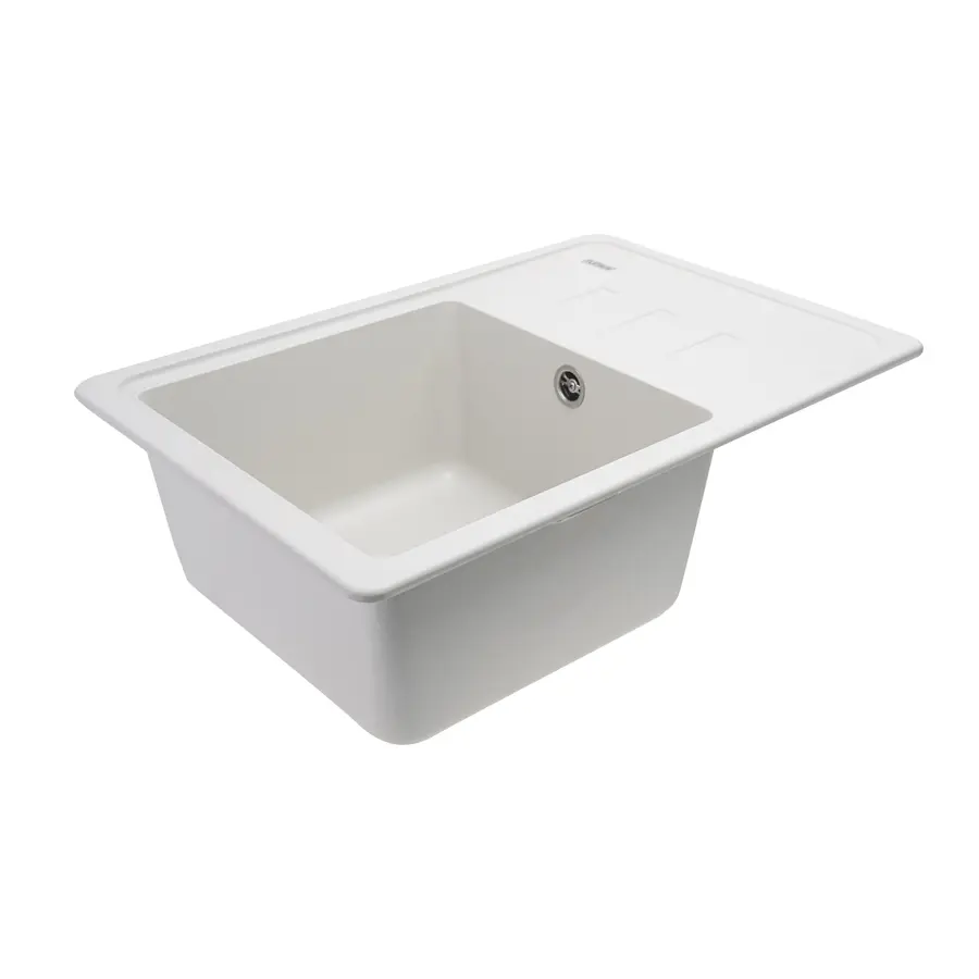 Гранітна мийка для кухні Platinum 6243 LIANA матова Біла