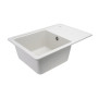 Гранітна мийка для кухні Platinum 6243 LIANA матова Біла