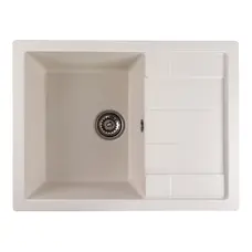 Гранітна мийка для кухні Platinum 6550 INTENSO матова Біла