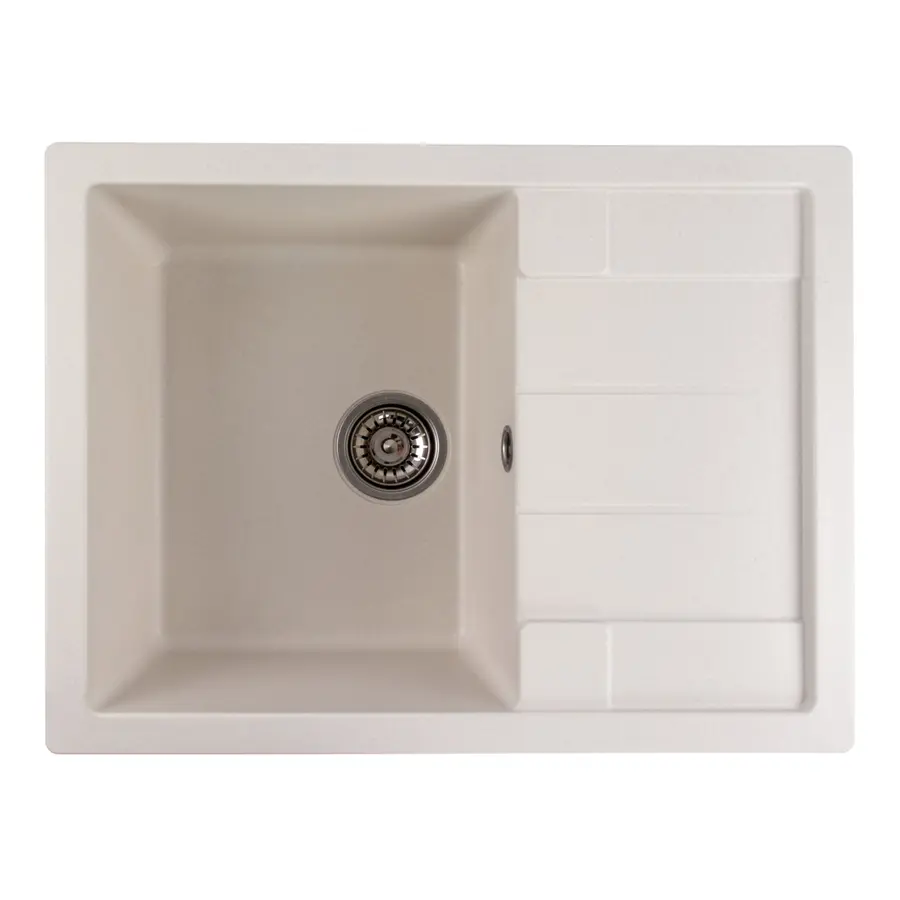 Гранітна мийка для кухні Platinum 6550 INTENSO матова Біла