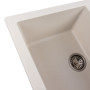 Гранітна мийка для кухні Platinum 6550 INTENSO матова Біла