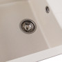 Гранітна мийка для кухні Platinum 6550 INTENSO матова Біла