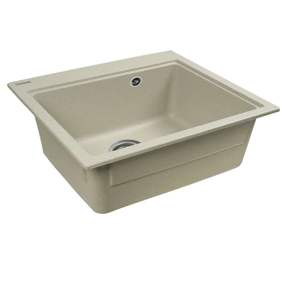 Гранітна мийка для кухні Platinum 5852 VESTA матова Топаз