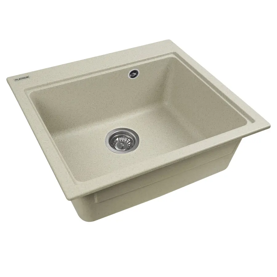 Гранітна мийка для кухні Platinum 5852 VESTA матова Топаз