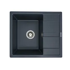Гранітна мийка для кухні Platinum 5851 ARIA матова Антрацит