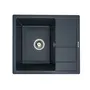 Гранітна мийка для кухні Platinum 5851 ARIA матова Антрацит