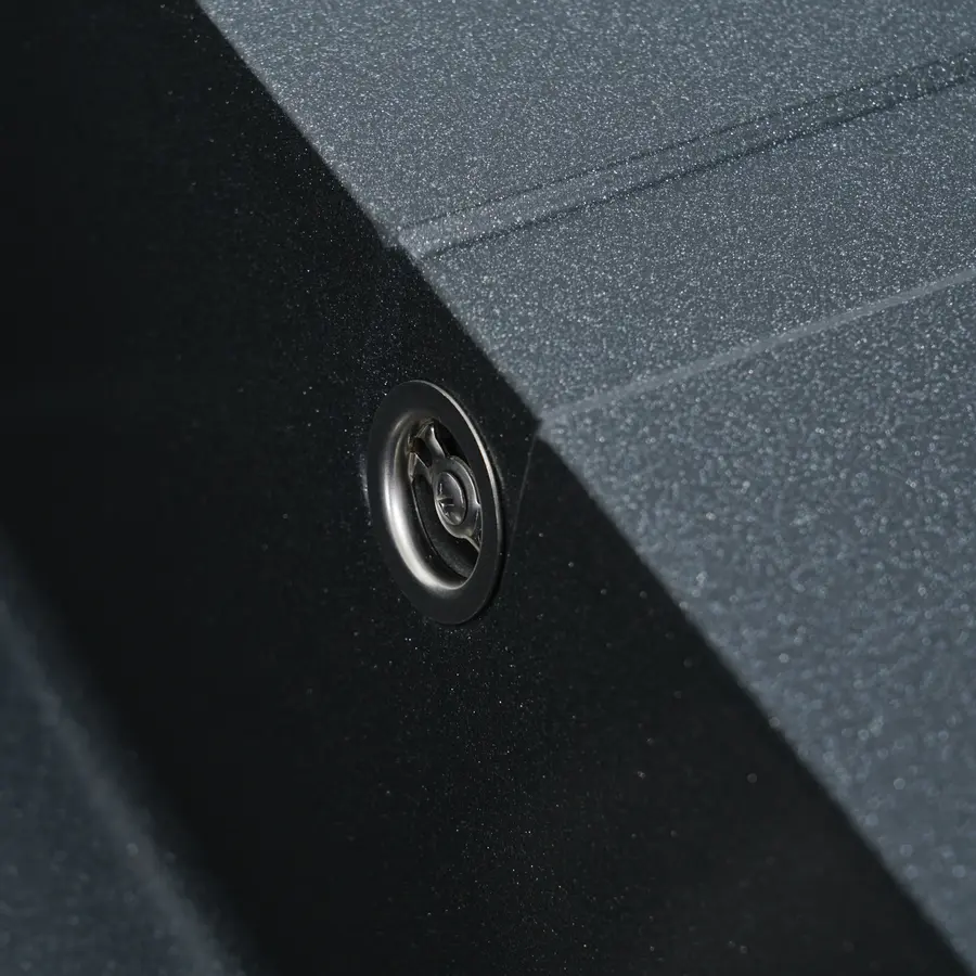 Гранітна мийка для кухні Platinum 5851 ARIA матова Антрацит