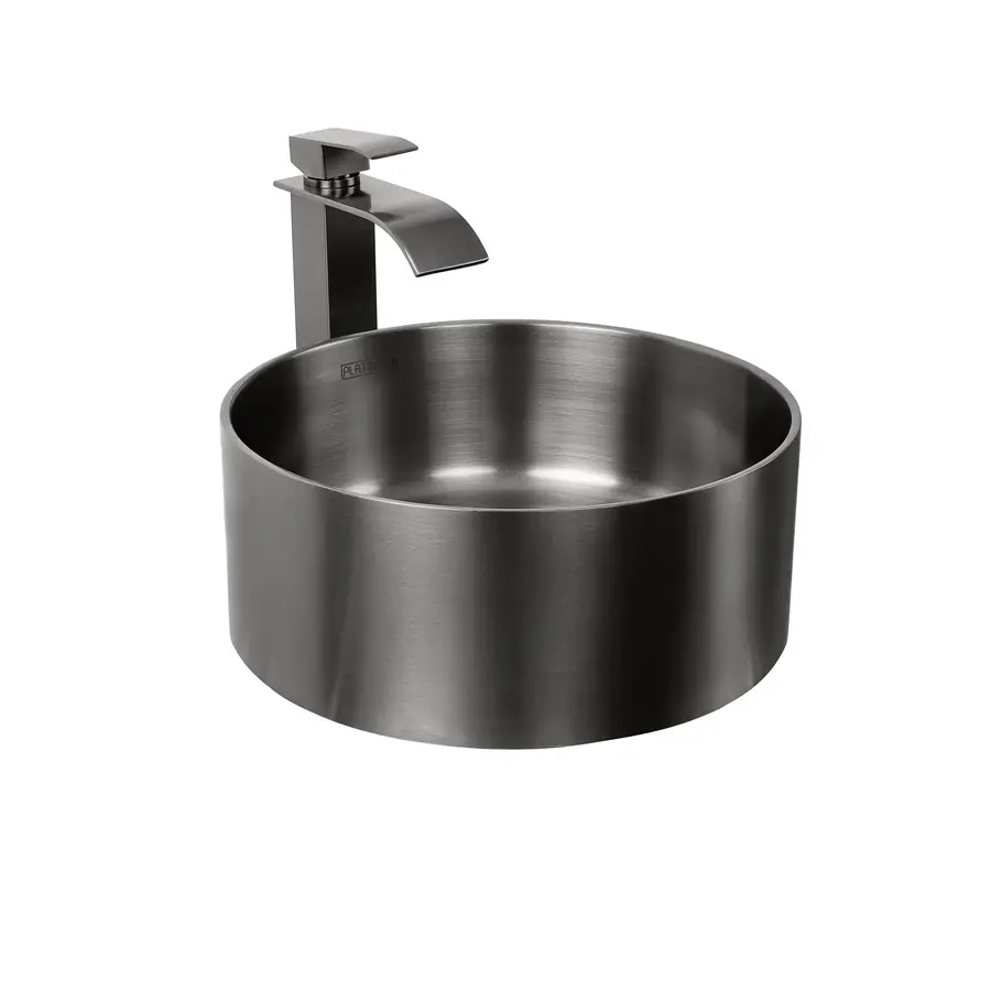 Умивальник Platinum Handmade PVD чорний 380x380 мм