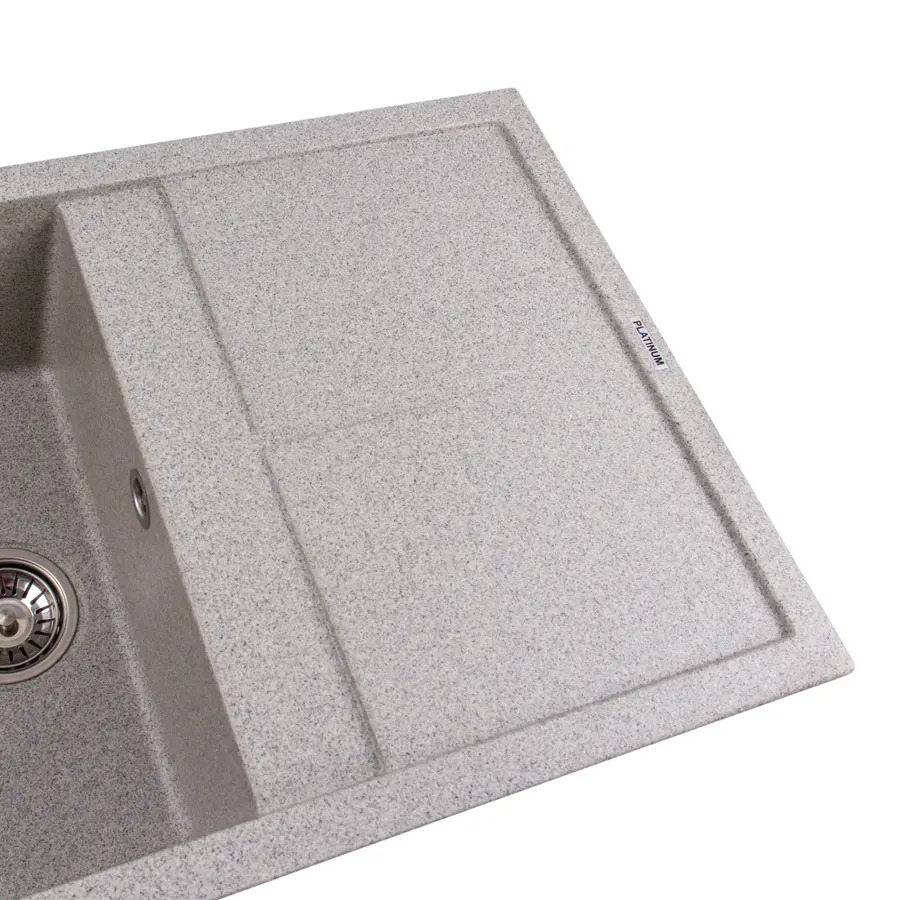 Гранітна мийка для кухні Platinum 7950 Selena матова Сіра