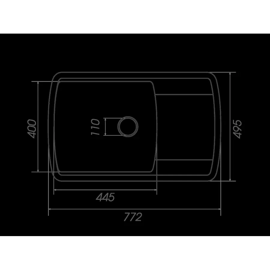 Гранітна мийка для кухні Platinum 7749 ROMA глянець Беж