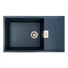 Гранітна мийка для кухні Platinum 8650 DIAMOND матова (антрацит)