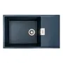 Гранітна мийка для кухні Platinum 8650 DIAMOND матова (антрацит)
