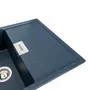 Гранітна мийка для кухні Platinum 8650 DIAMOND матова (антрацит)