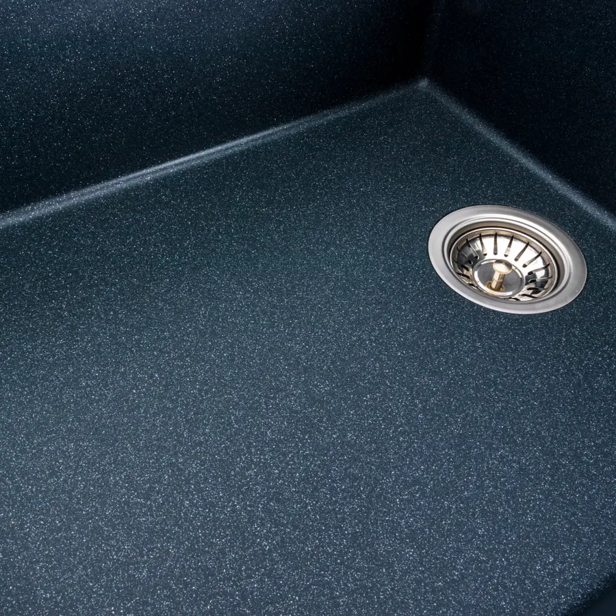 Гранітна мийка для кухні Platinum 8650 DIAMOND матова (антрацит)
