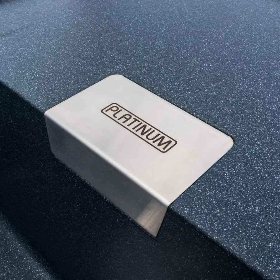 Гранітна мийка для кухні Platinum 8650 DIAMOND матова (антрацит)