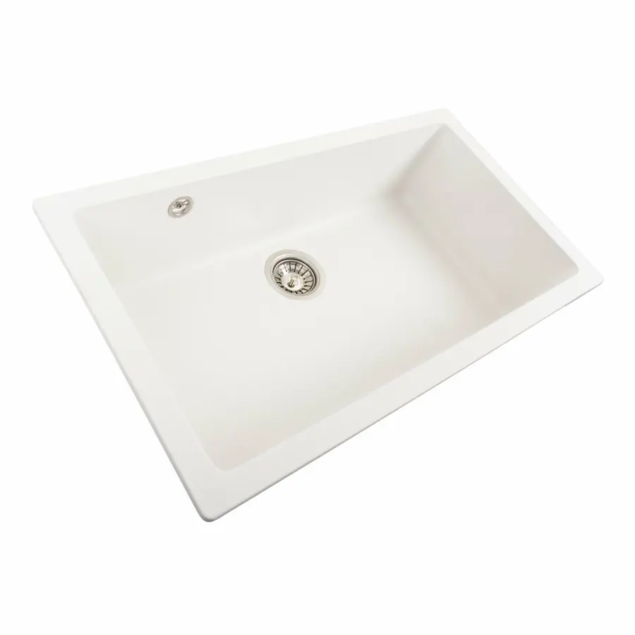 Гранітна мийка для кухні Platinum 7945 Paruana матова Білосніжна